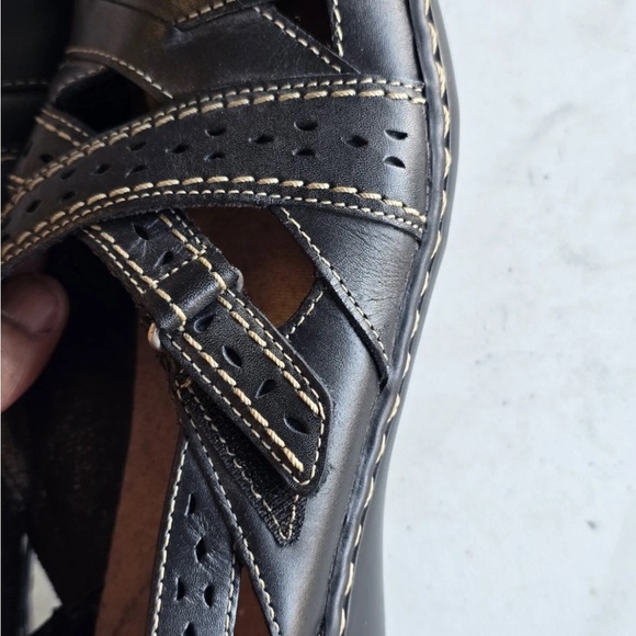 Clarks Collection Loafers 8M Women Black Leather Shoes Comfort Excellent - Picture 10 of 12